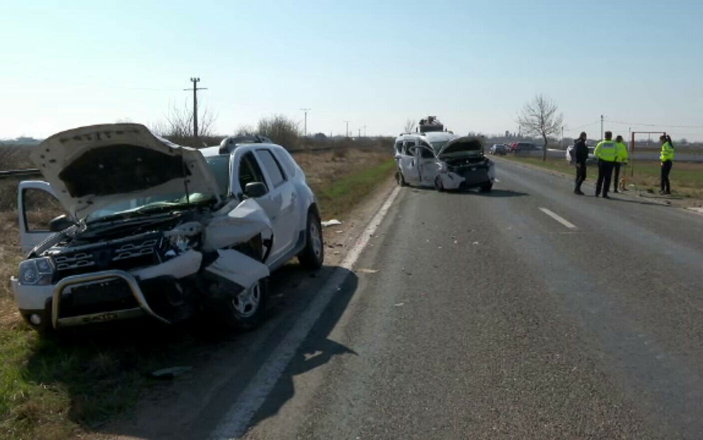 Accident grav de circulație în județul Buzău Trei mașini au fost