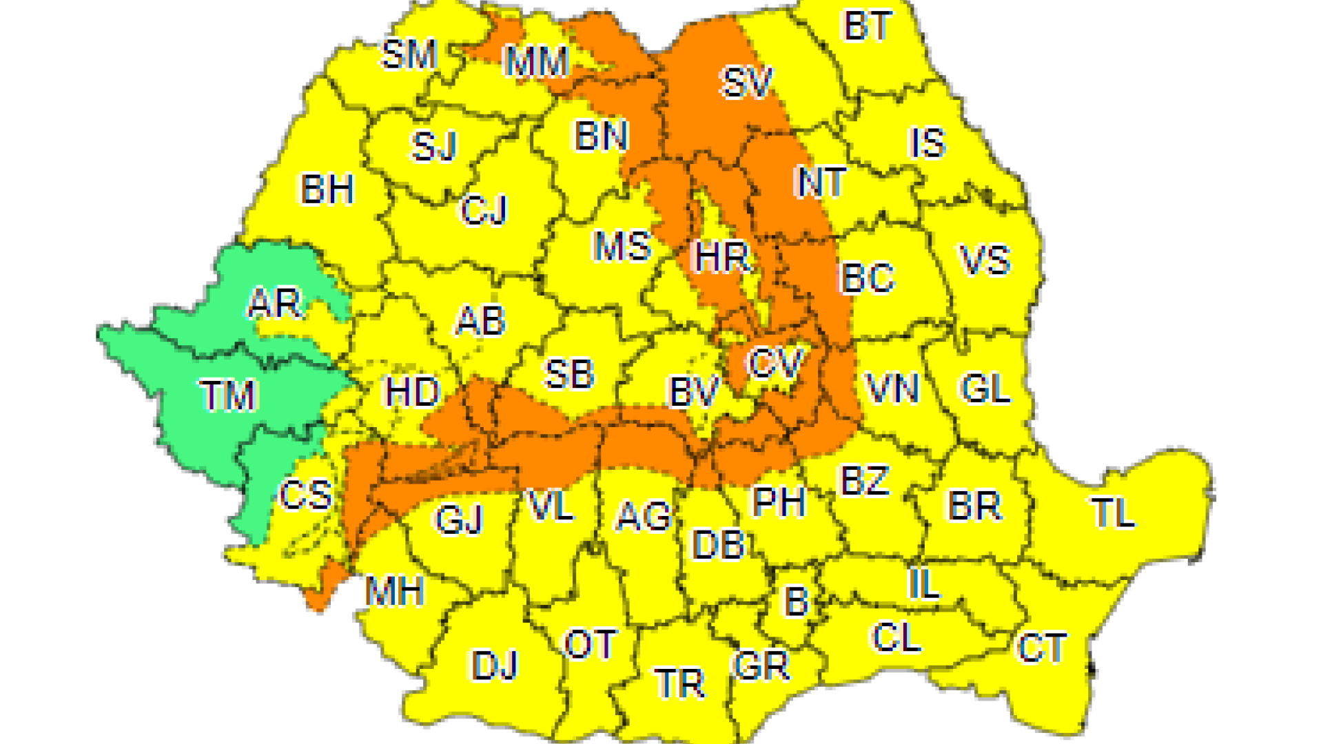 Cod portocaliu de vânt puternic în 21 de județe Cât timp este valabil