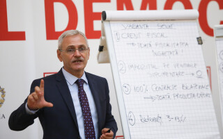   Liviu Dragnea presents the proposals for the new off-shore law at the Palace of Parliament 