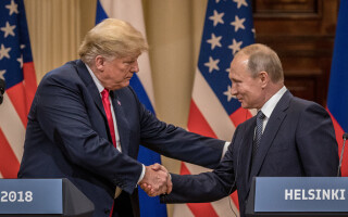   Vladimir Putin and Donald Trump in Helsinki 