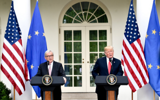   Donald Trump, President of the United States, and Jean-Claude Juncker, President of the European Commission 