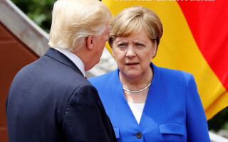   Donald Trump and Angela Merkel 