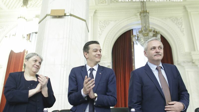 Liviu Dragnea, Sorin Grindeanu si Sevil Shhaideh Liviu Dragnea, Sorin Grindeanu si Sevil Shhaideh
