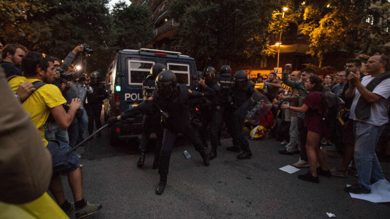 actiune a politiei in Barcelona, la sediul guvernului regional actiune a politiei in Barcelona, la sediul guvernului regional