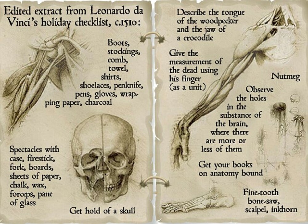Jurnalul lui Leonardo da Vinci. “De cumparat azi: hartie, carbune si un craniu uman” - Imaginea 2