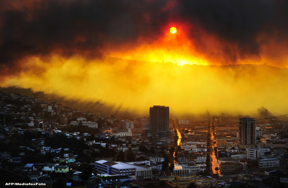 Dezastru in Chile, dupa un incendiu care a distrus 800 de hectare. Cel putin 16 oameni au murit, peste 10.000 sunt evacuati - Imaginea 3