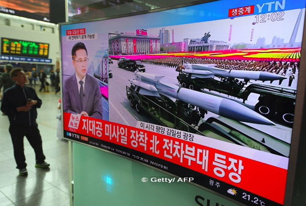 Parada militara de amploare in Coreea de Nord. SUA, amenintate cu un atac nuclear: 