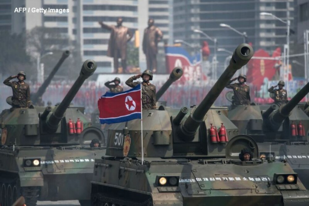 Parada militara de amploare in Coreea de Nord. SUA, amenintate cu un atac nuclear: 