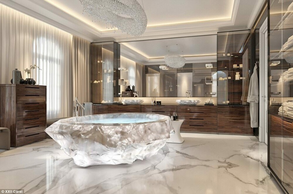 In Dubai va fi inaugurat un complex de vile de vacanta cu cele mai scumpe cazi de baie din lume: 1 milion de dolari bucata - Imaginea 5