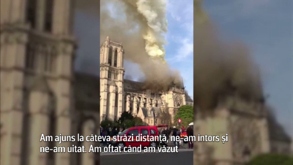Incendiul de la Notre Dame. Martor român: „Jumătate de catedrală era roșie” - Imaginea 2