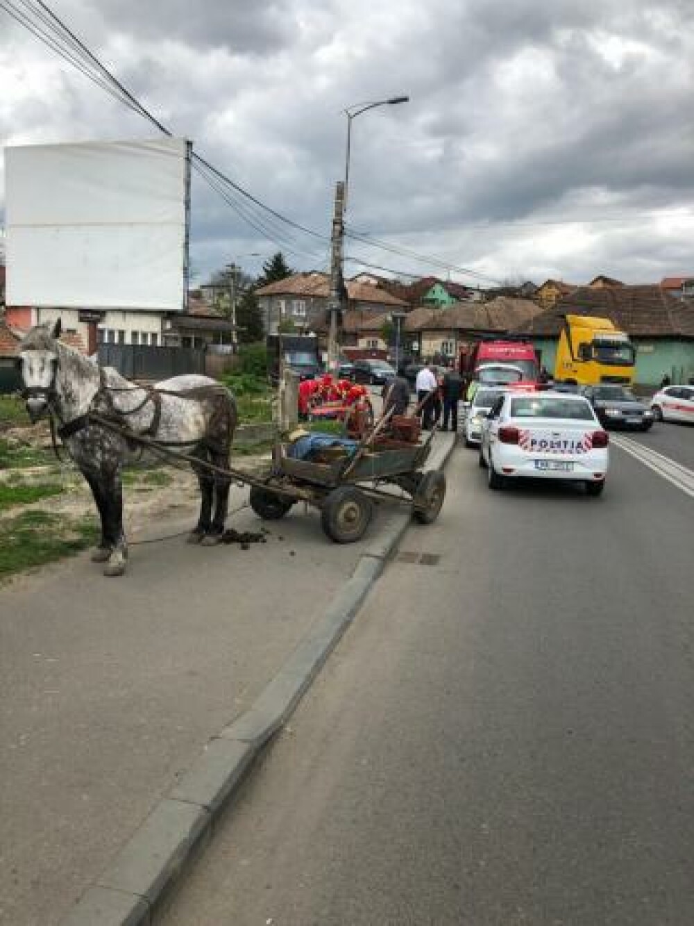 Bărbat, accidentat de o căruţă pe o trecere de pietoni din Cluj - Imaginea 1