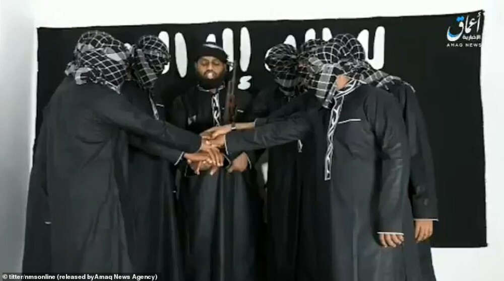 Momentul în care teroriștii din Sri Lanka ar depune jurământ de credință liderului ISIS - Imaginea 1