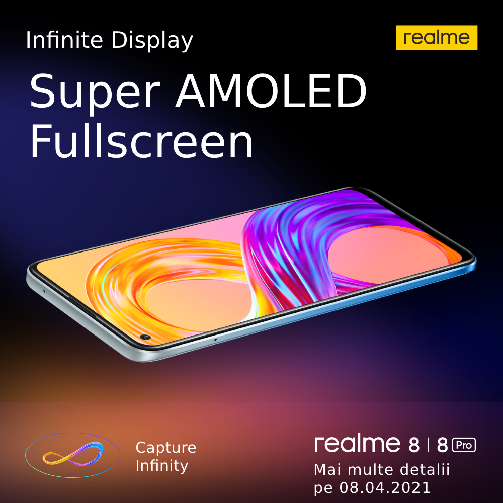 Realme 8 Pro, telefonul de buget cu cameră de 108 MP. Specificații și preț în România - Imaginea 1