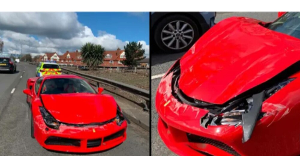 Un bărbat și-a cumpărat un Ferrari, iar după 3 kilometri a făcut accident. FOTO - Imaginea 1