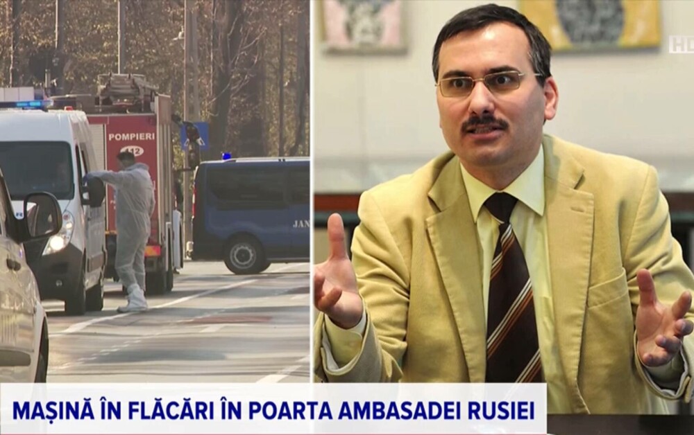Un bărbat a murit după ce a intrat cu mașina în Ambasada Rusiei și s-a autoincendiat - Imaginea 7