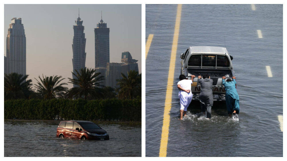 Săptămâna în care viața în Dubai s-a oprit. Luxul a fost înlocuit de haos. Apă până la brâu și cozi la mâncare | GALERIE FOTO - Imaginea 14