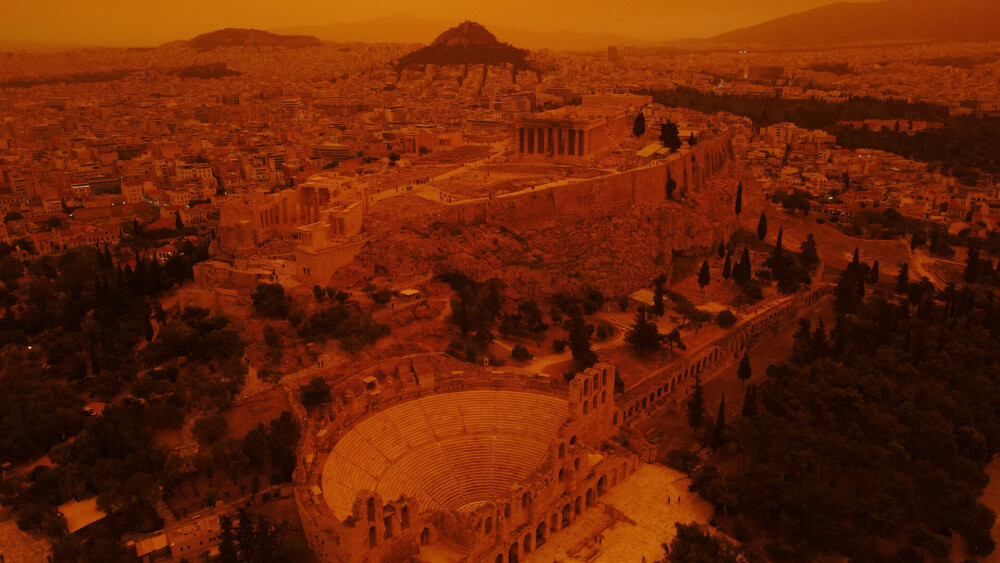 Peisaj apocaliptic în Atena. Capitala a fost într-o ceață portocalie. Care este explicația - Imaginea 3