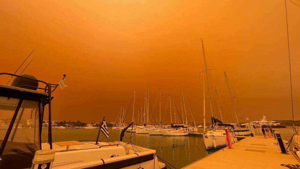 Peisaj apocaliptic în Atena. Capitala a fost într-o ceață portocalie. Care este explicația - Imaginea 10