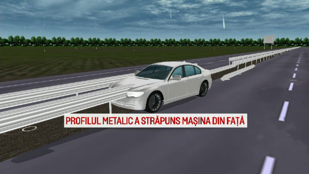 ANIMAȚIE GRAFICĂ cu accidentul de pe A1, în care șoferul unui BMW a murit străpuns de glisiera parapetului - Imaginea 5