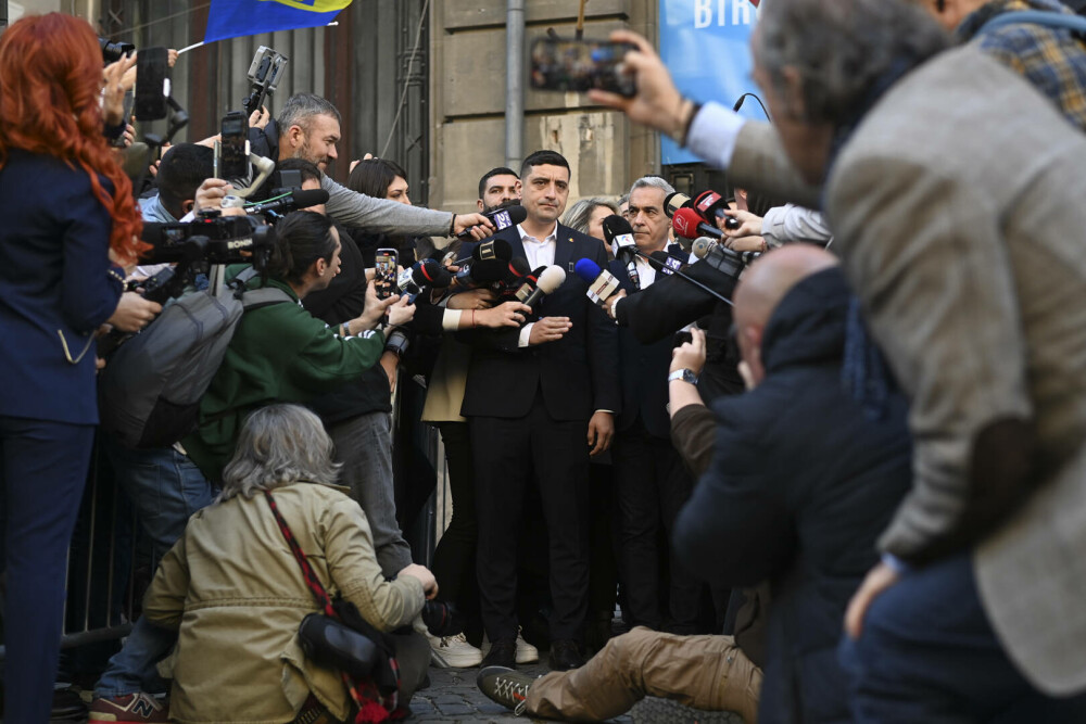 George Simion alături de Călin Georgescu