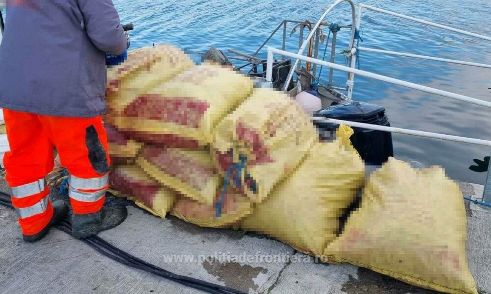 Patru români, prinși pe mare într-o ambarcațiune ilegală, care avea un motor furat din Suedia și o încărcătură uluitoare FOTO - Imaginea 2