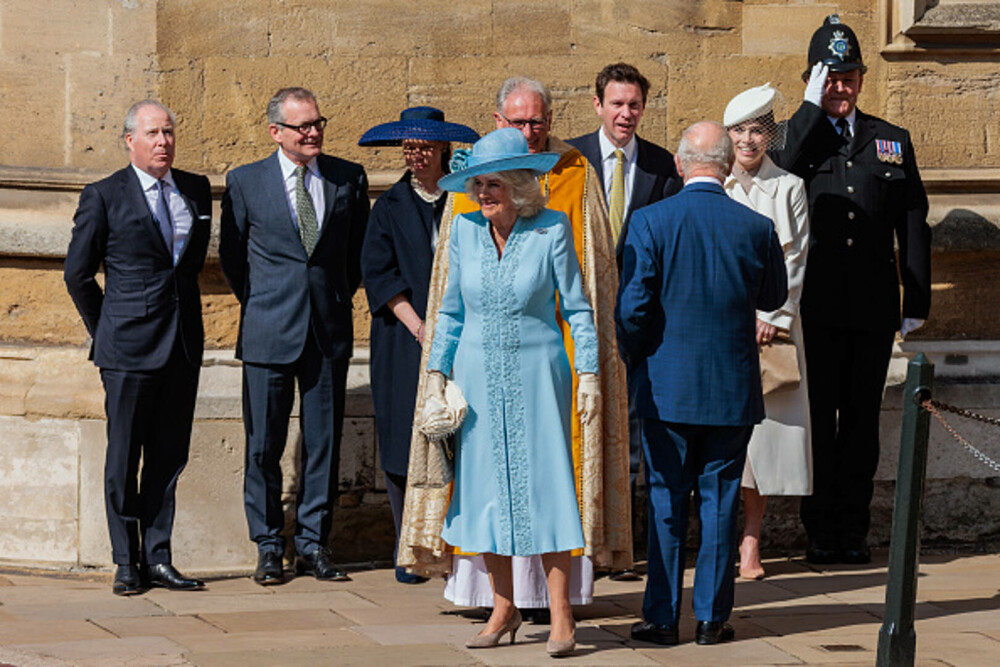 Regele Charles și Regina Camilla au participat la slujba tradițională de Paște. Cum a fost întâmpinat monarhul. GALERIE FOTO - Imaginea 1