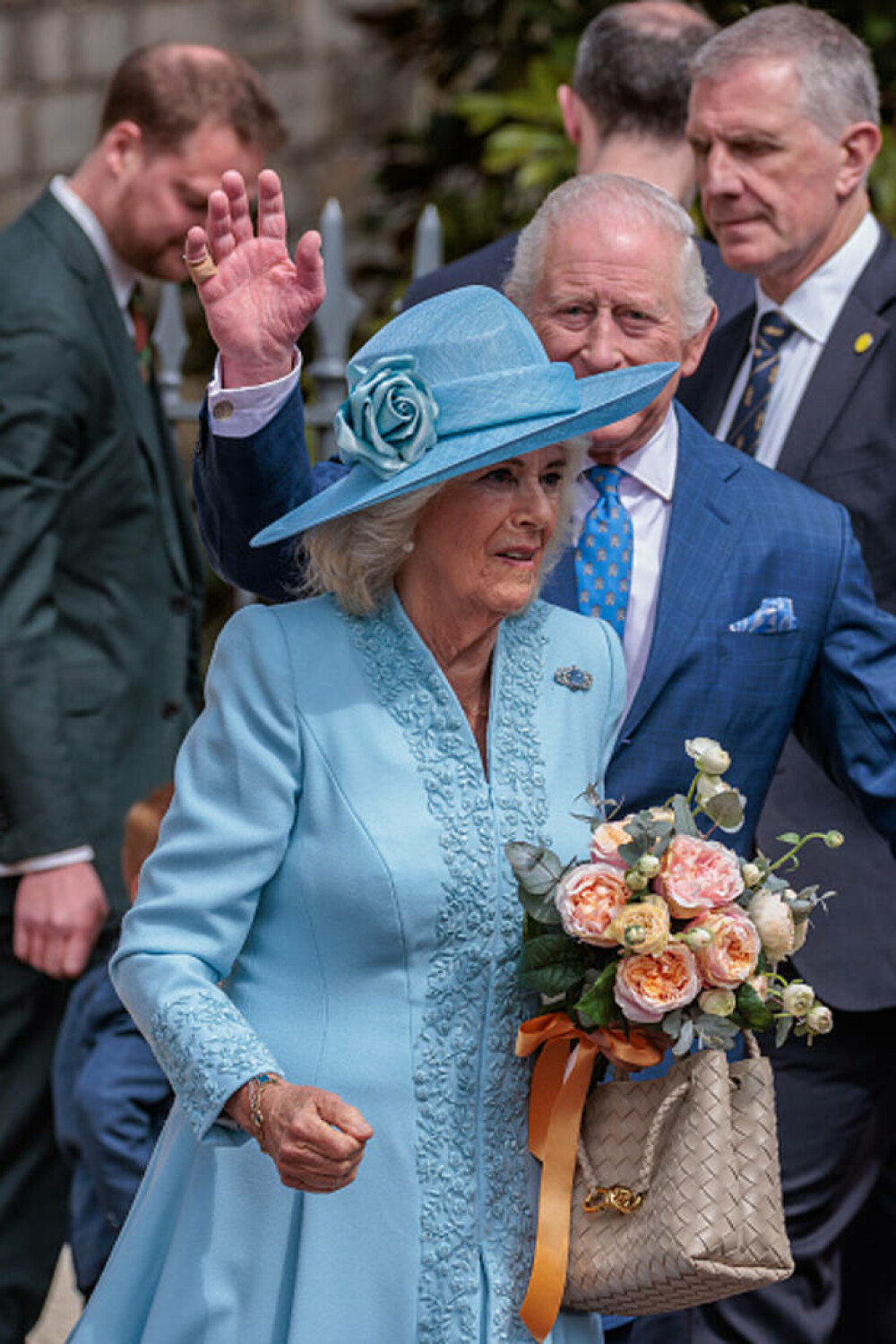 Regele Charles și Regina Camilla au participat la slujba tradițională de Paște. Cum a fost întâmpinat monarhul. GALERIE FOTO - Imaginea 4