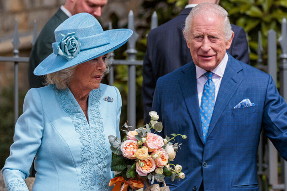 Regele Charles și Regina Camilla au participat la slujba tradițională de Paște. Cum a fost întâmpinat monarhul. GALERIE FOTO - Imaginea 8