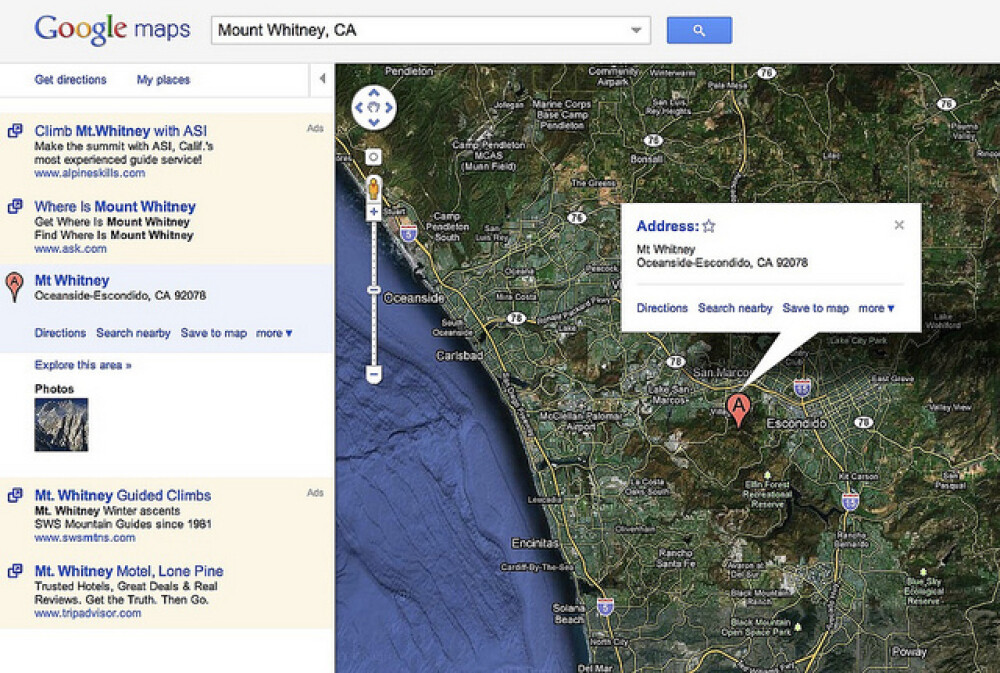 Gafa monumentala pe Google Maps. Vezi cum apare un munte pe harta - Imaginea 4