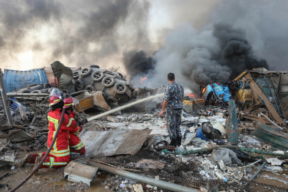 GALERIE FOTO. Doi ani de la explozia din Beirut, soldată cu peste 200 de morţi. Experţi ONU cer o anchetă internaţională - Imaginea 3