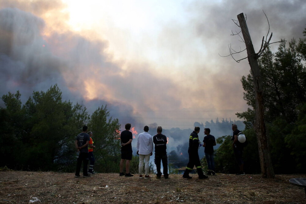 Teroare în Atena. Mai multe case au ars, două suburbii au fost evacuate. Valul de căldură a atins cote maxime - Imaginea 11