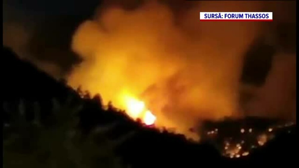Incendiu uriaș în Thassos, în apropiere de o plajă frecventată de foarte mulţi turişti români - Imaginea 1
