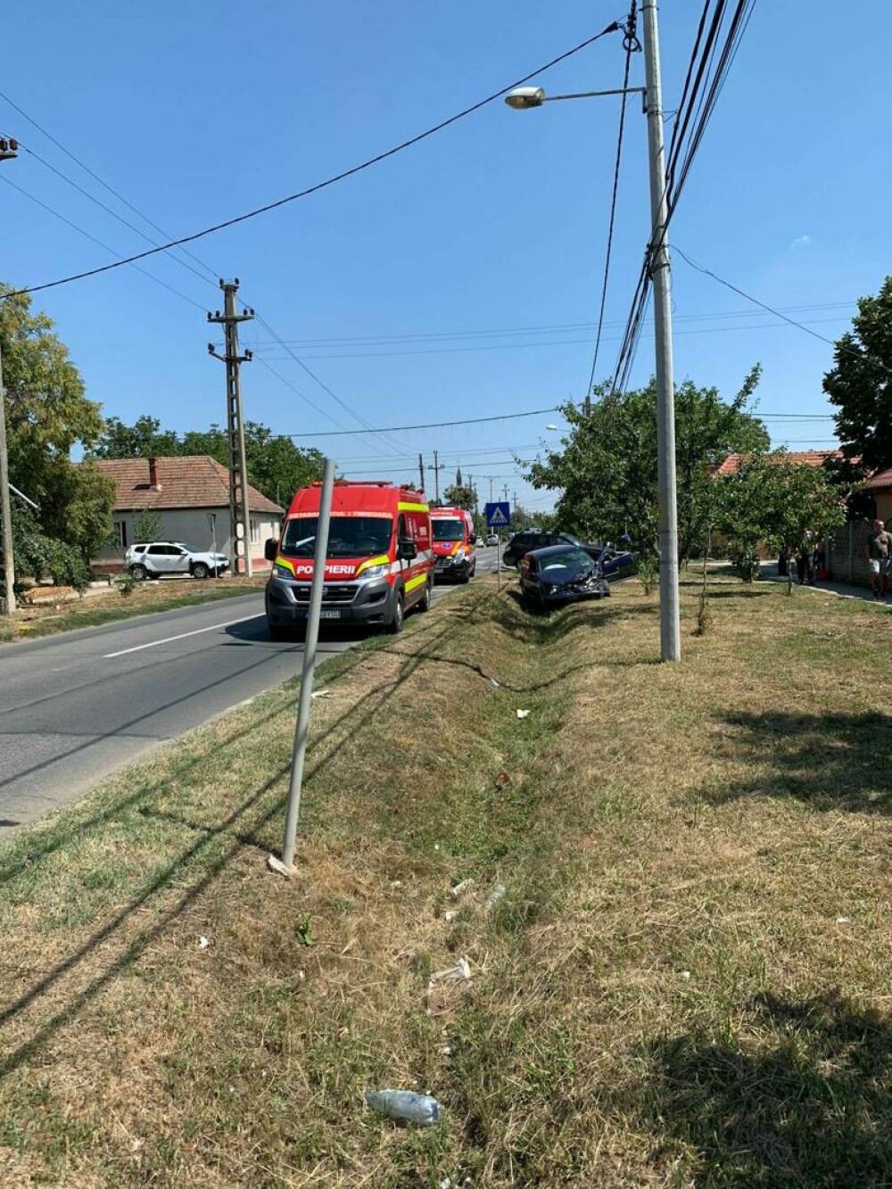 VIDEO Accident între două mașini, lângă Timișoara. Ambii șoferi erau băuți | GALERIE FOTO - Imaginea 3