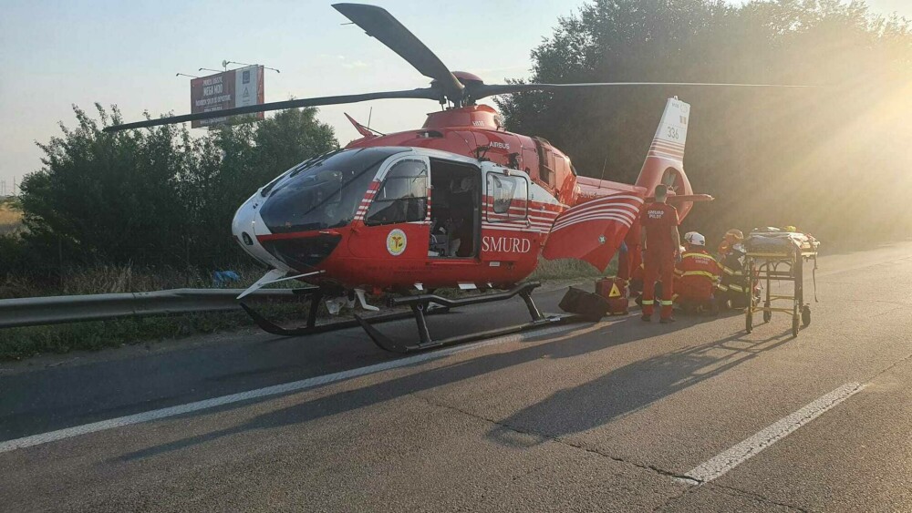 Carambol pe A1 cu cinci mașini: Șapte persoane au fost rănite. O victimă a fost preluată cu elicopterul SMURD | FOTO - Imaginea 3