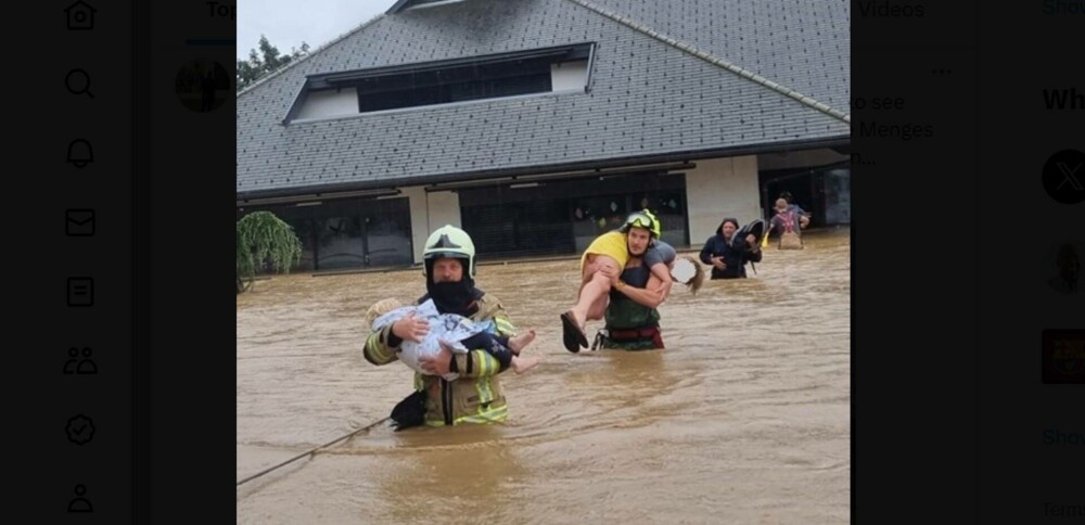 Slovenia, lovită de inundaţii de proporţii „biblice”. Apa a atins 2 metri în unele locuri. VIDEO - Imaginea 1