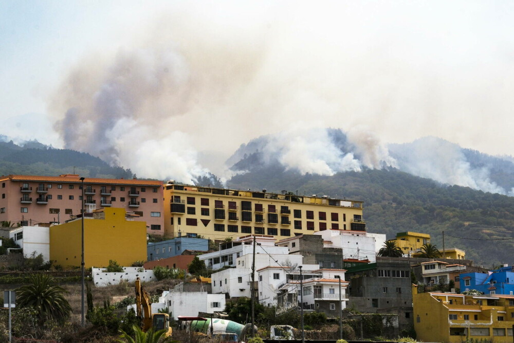 Zeci de mii de persoane au fost evacuate din Tenerife, unde un incendiu de vegetaţie a scăpat de sub control - Imaginea 3