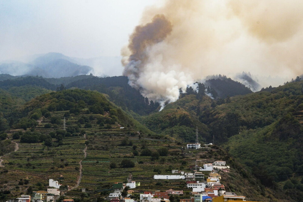 Zeci de mii de persoane au fost evacuate din Tenerife, unde un incendiu de vegetaţie a scăpat de sub control - Imaginea 4
