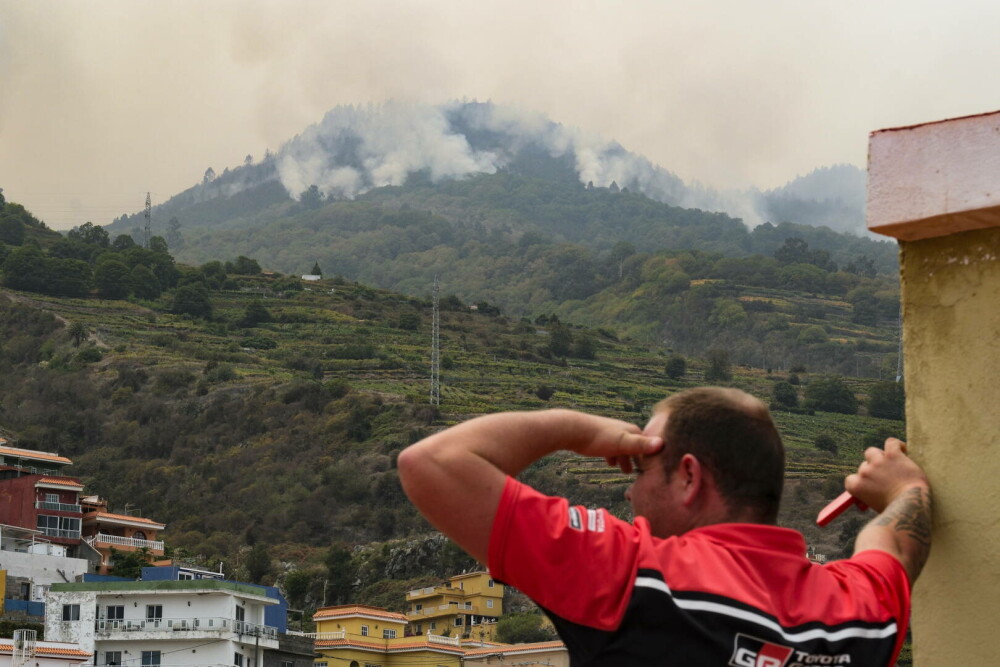 Zeci de mii de persoane au fost evacuate din Tenerife, unde un incendiu de vegetaţie a scăpat de sub control - Imaginea 5