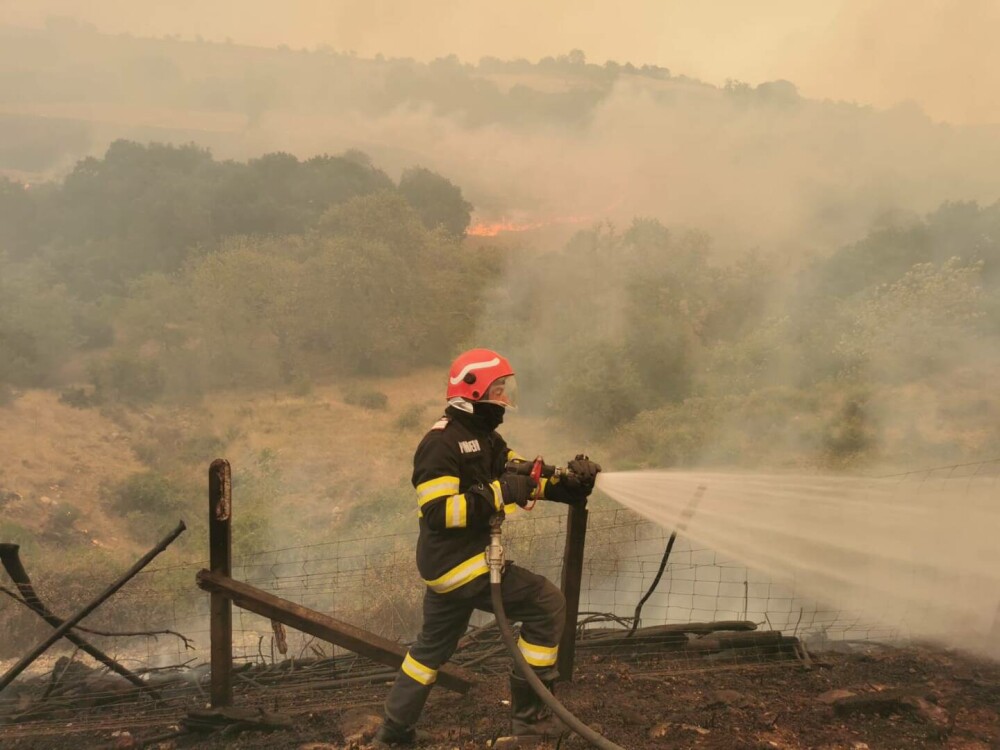 Imagini apocaliptice din Grecia. Pompierii români intervin la un incendiu de proporții de-a lungul unei autostrăzi | FOTO - Imaginea 5