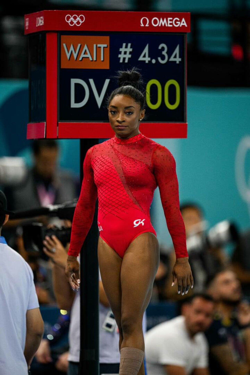 Gimnasta Simone Biles a câştigat aurul olimpic şi în finală la sărituri, la Jocurile Olimpice de la Paris. FOTO - Imaginea 1