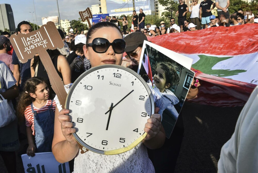 Manifestaţie în portul Beirut, la patru ani de la explozie, de teama izbucnirii unui război. „Criminalii nu au fost arestaţi” - Imaginea 5