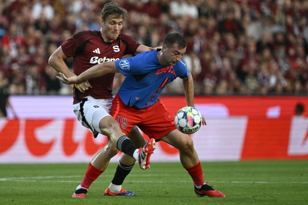 Sparta Praga și FCSB, remiză nebună în Champions League. „Roș-albaștrii”, salvați de VAR în prelungiri - Imaginea 2