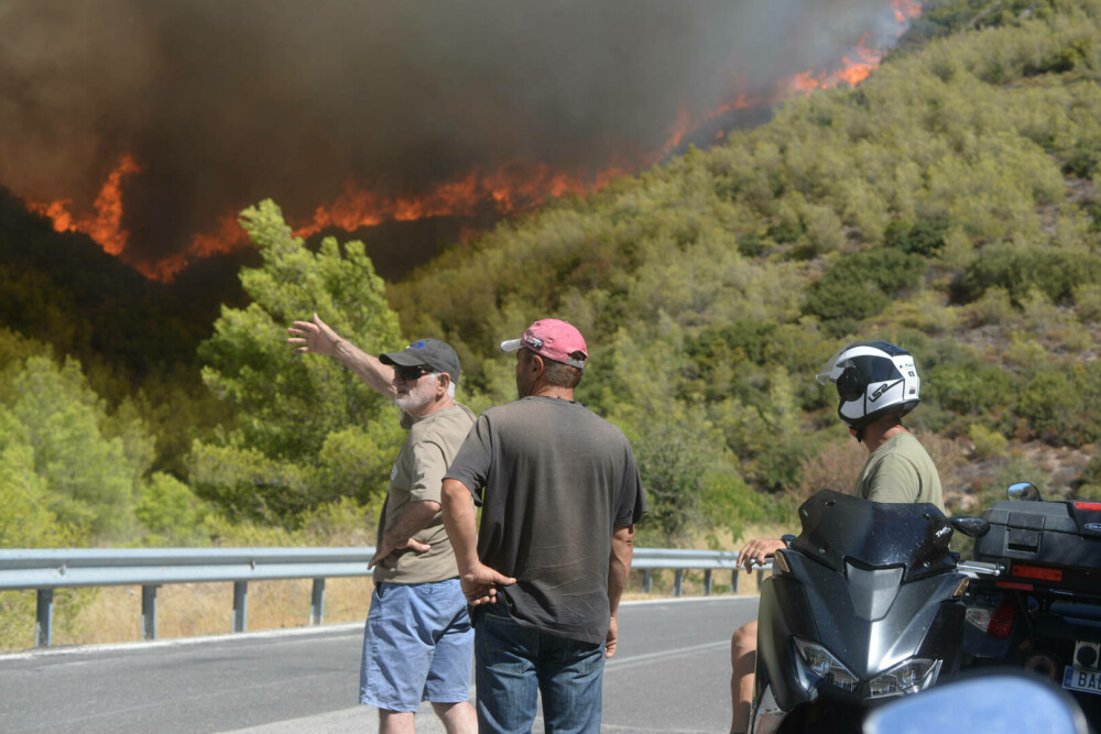 Incendii în apropiere de Atena. Stadionul olimpic OAKA a fost deschis pentru a găzdui miile de oameni evacuați. FOTO&VIDEO - Imaginea 14