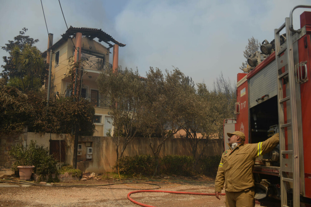 Incendii în apropiere de Atena. Stadionul olimpic OAKA a fost deschis pentru a găzdui miile de oameni evacuați. FOTO&VIDEO - Imaginea 17