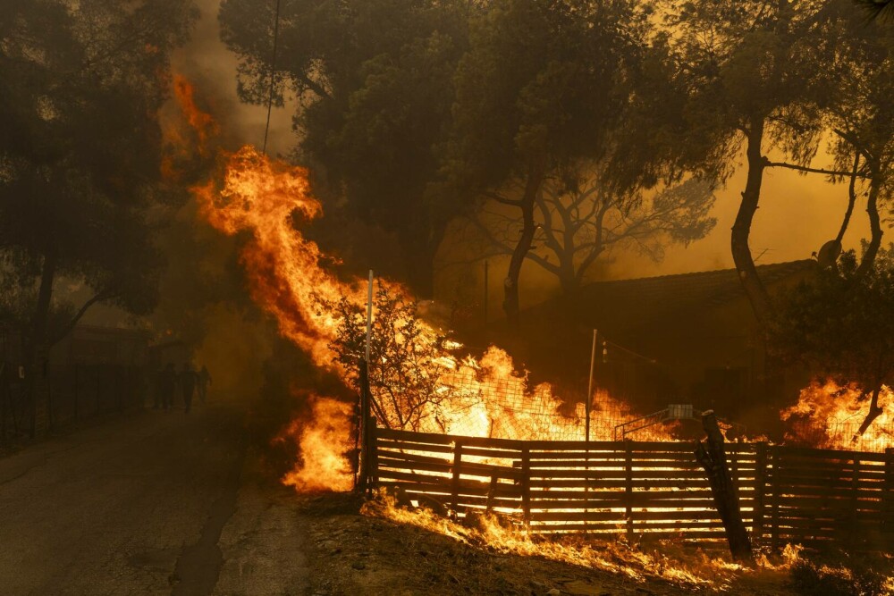 Imagini dramatice cu infernul din Grecia. Incendiile de vegetație sunt vizibile din spaţiu | GALERIE FOTO - Imaginea 10