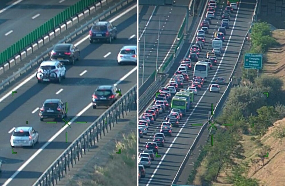 Ce a surprins un elicopter al Poliției Române pe Autostrada Soarelui. FOTO - Imaginea 1