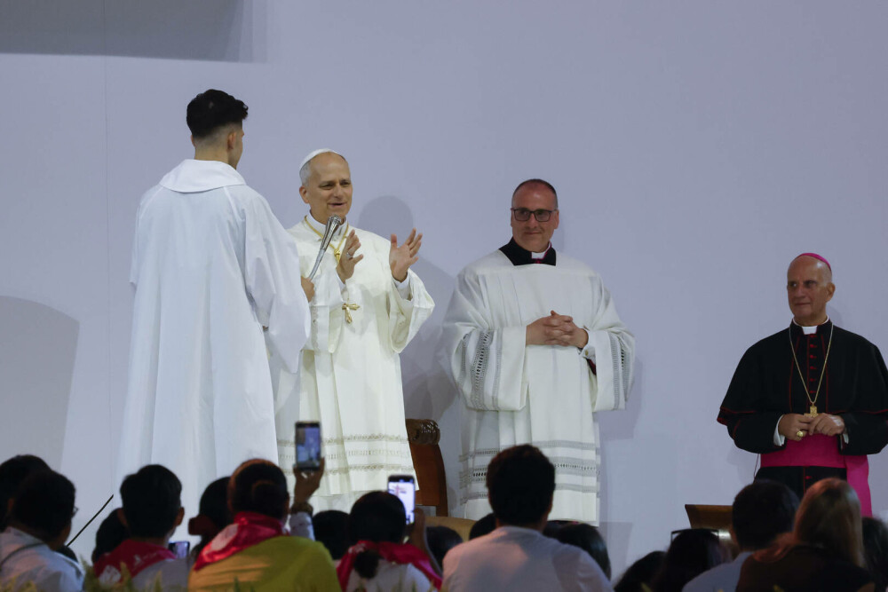 Papa Leon al XVI-lea, la primul său mare eveniment: ”Suntem alături de tinerii din Gaza, de tinerii din Ucraina” - Imaginea 8