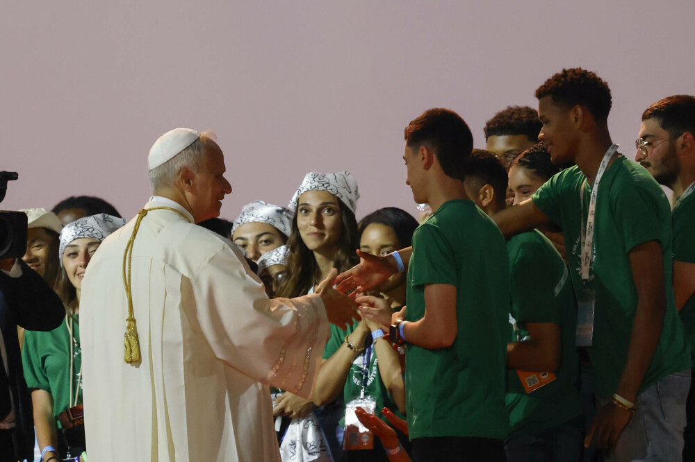 Papa Leon al XVI-lea, la primul său mare eveniment: ”Suntem alături de tinerii din Gaza, de tinerii din Ucraina” - Imaginea 12