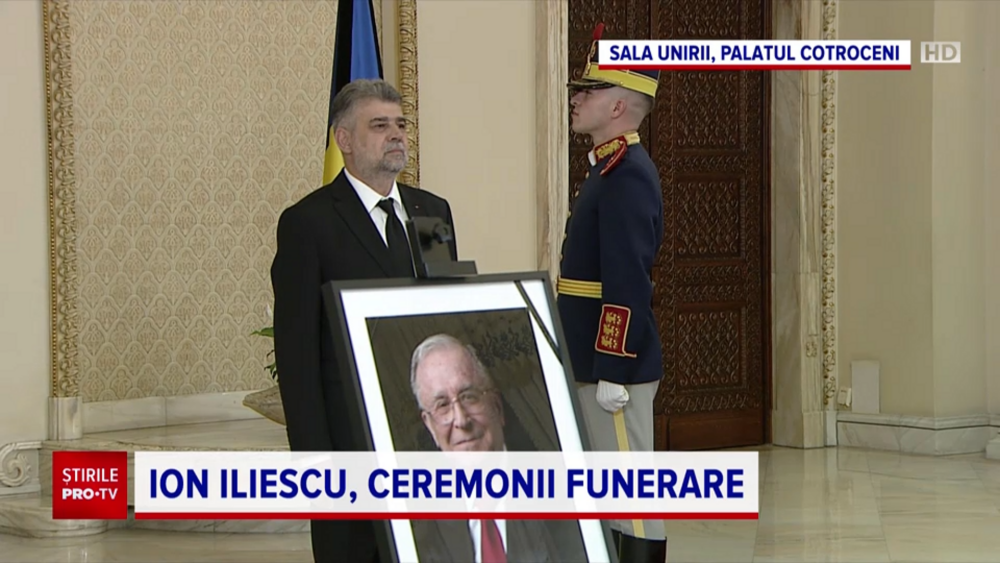 Înmormântarea lui Ion Iliescu, ceremonii oficiale. Nina Iliescu a lipsit de la funeraliile de stat de la Palatul Cotroceni - Imaginea 3