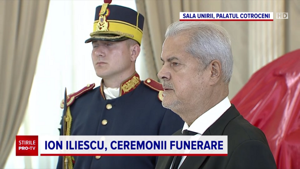 Înmormântarea lui Ion Iliescu, ceremonii oficiale. Nina Iliescu a lipsit de la funeraliile de stat de la Palatul Cotroceni - Imaginea 4